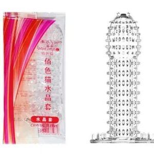 2 PIECE GOORGASM REUSABLE CRYSTAL CONDOM FOR MEN