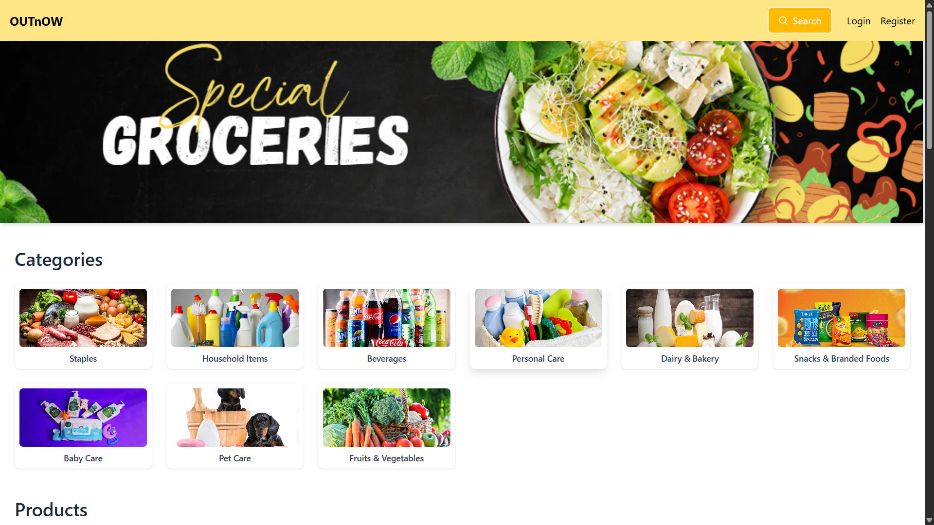 OutNow a E-commerce Platform