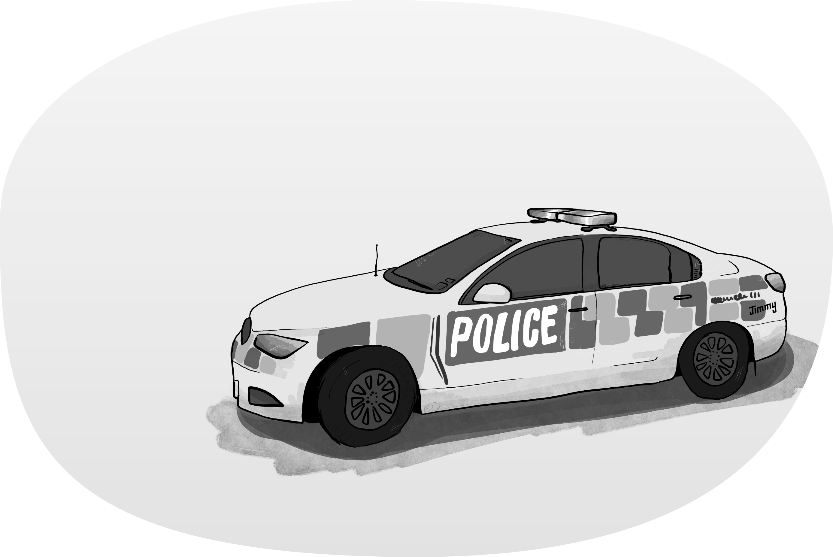 Illustration of a police car.