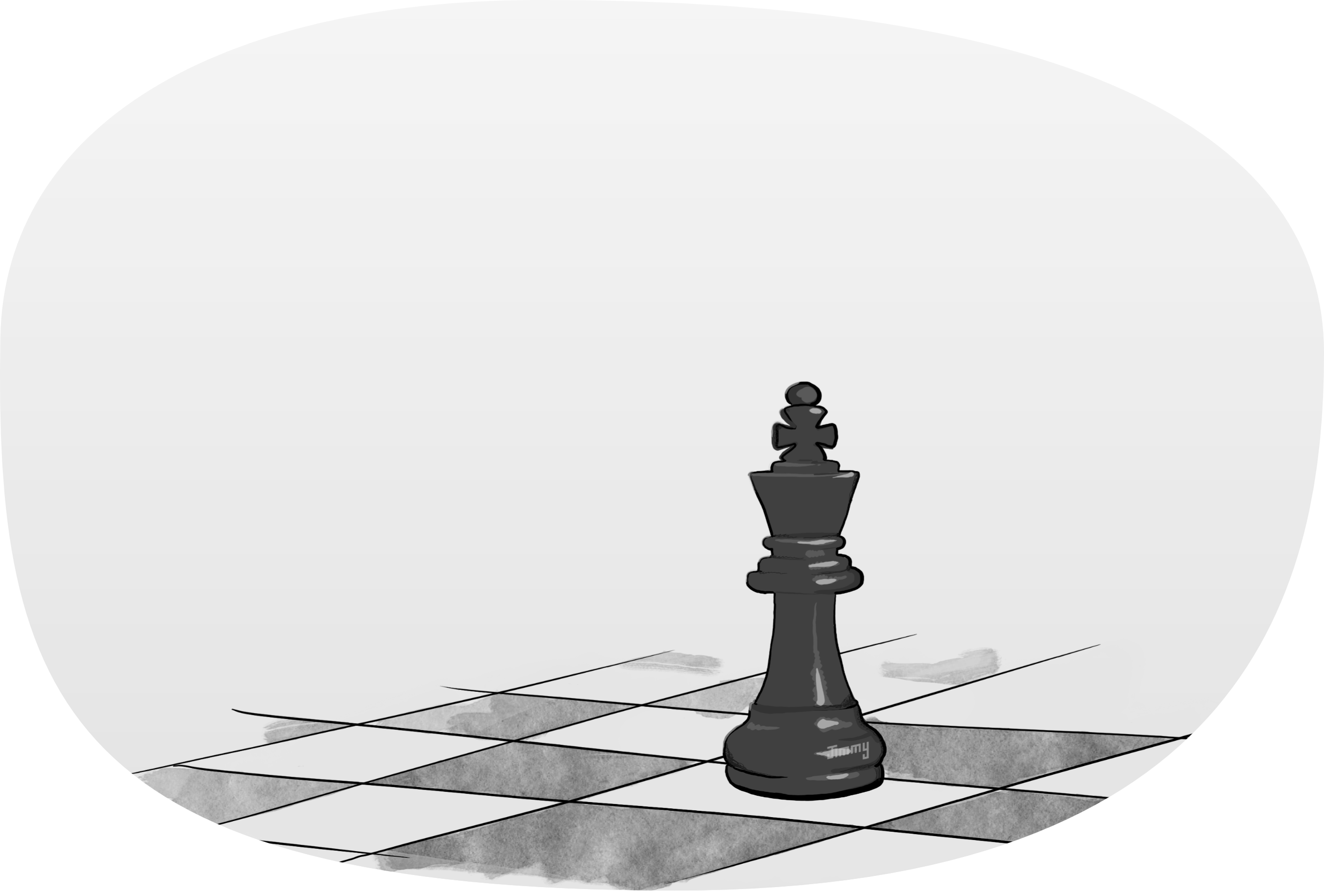 Illustration of a chess piece on chess board