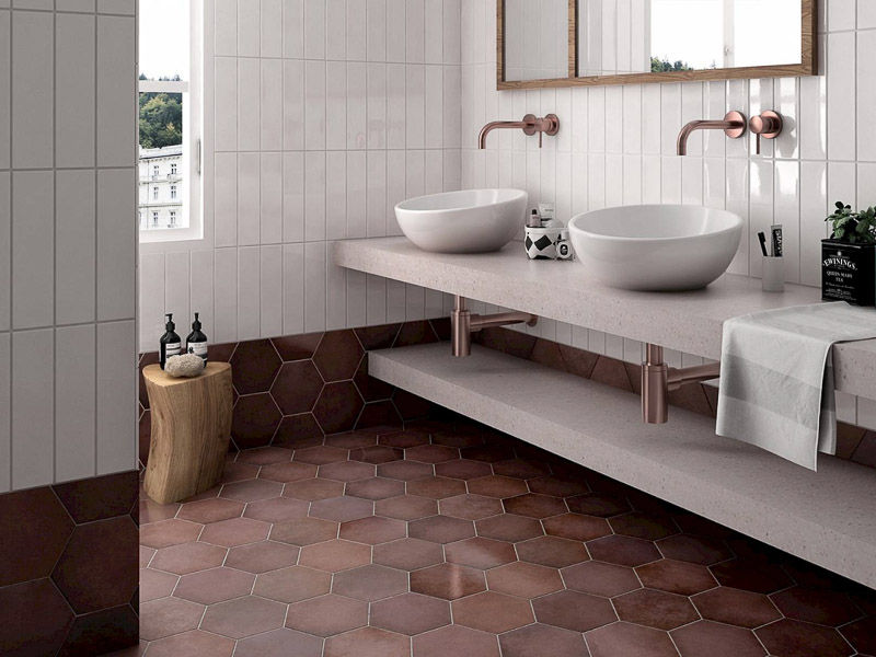 Local Tile + Co Equipe Hexagon Heritage Wine