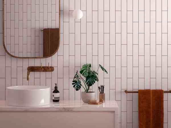 Local Tile Co Costa Nova Pink Stony Matt Bano