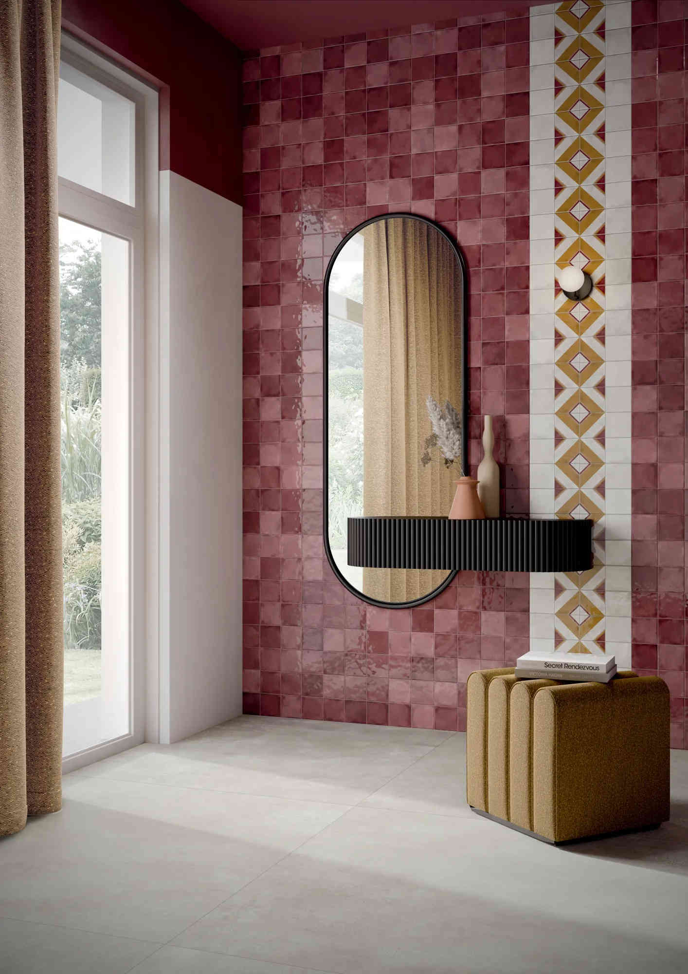 Local Tile Co. La Fabbrica  Small  Prune White Diagonal.webp