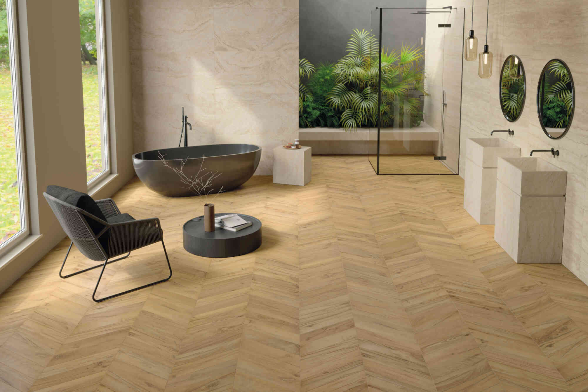 Local Tile Co.  Provenzas Revival Series In The Colour Biondo Chevron 2.jpg