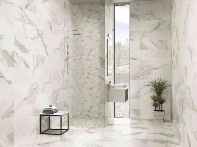 Local Tile Co.  Azteca Calacatta Series Silver Bath.webp