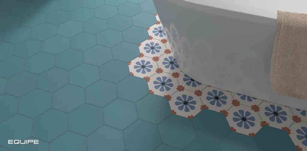 Local Tile Co  Equipe Coimbra 175×20 Taupe Azure Decor Bella Blue.webp