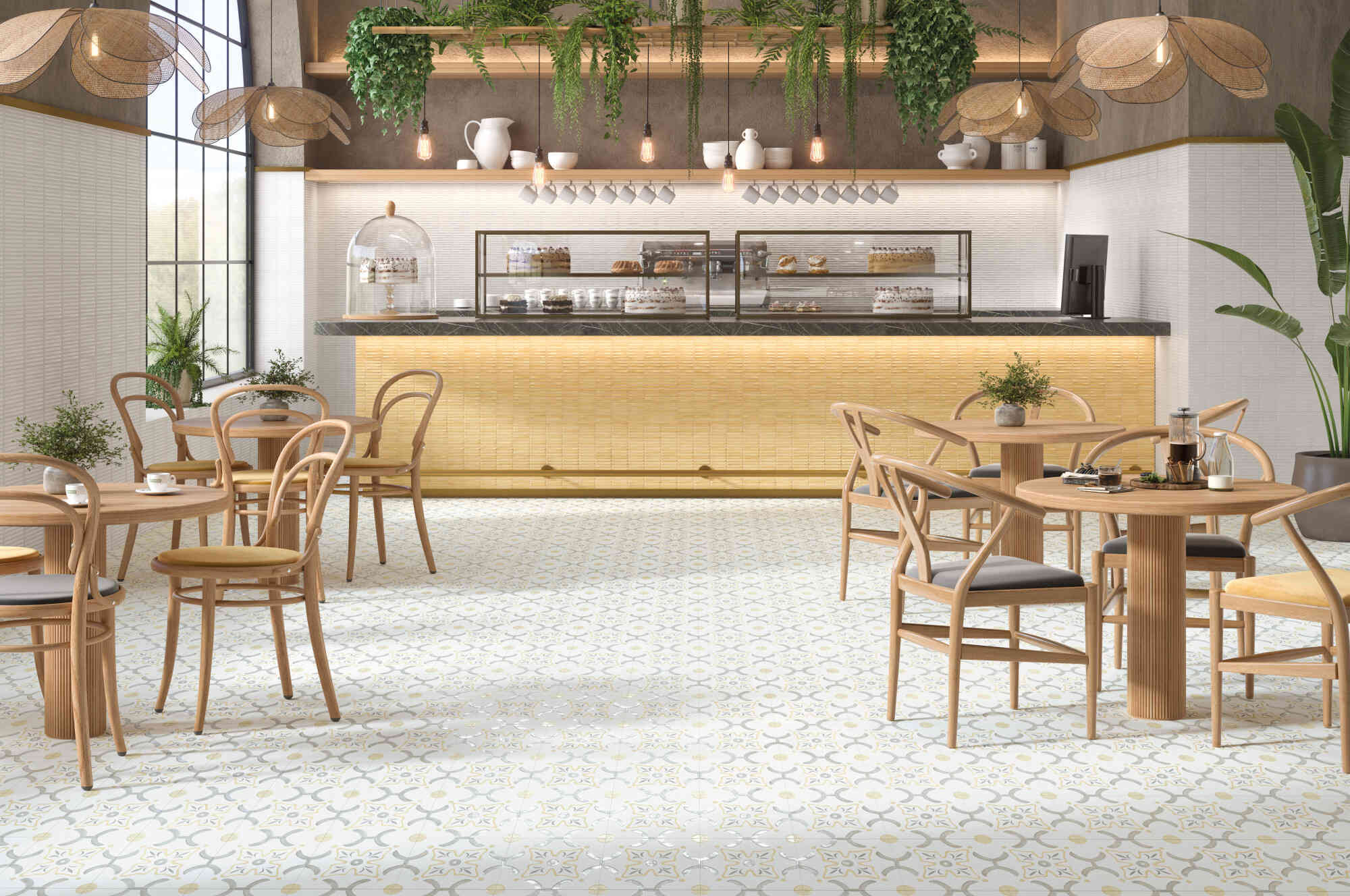 Harmony Llevant Yellow Flower Crunch Wall