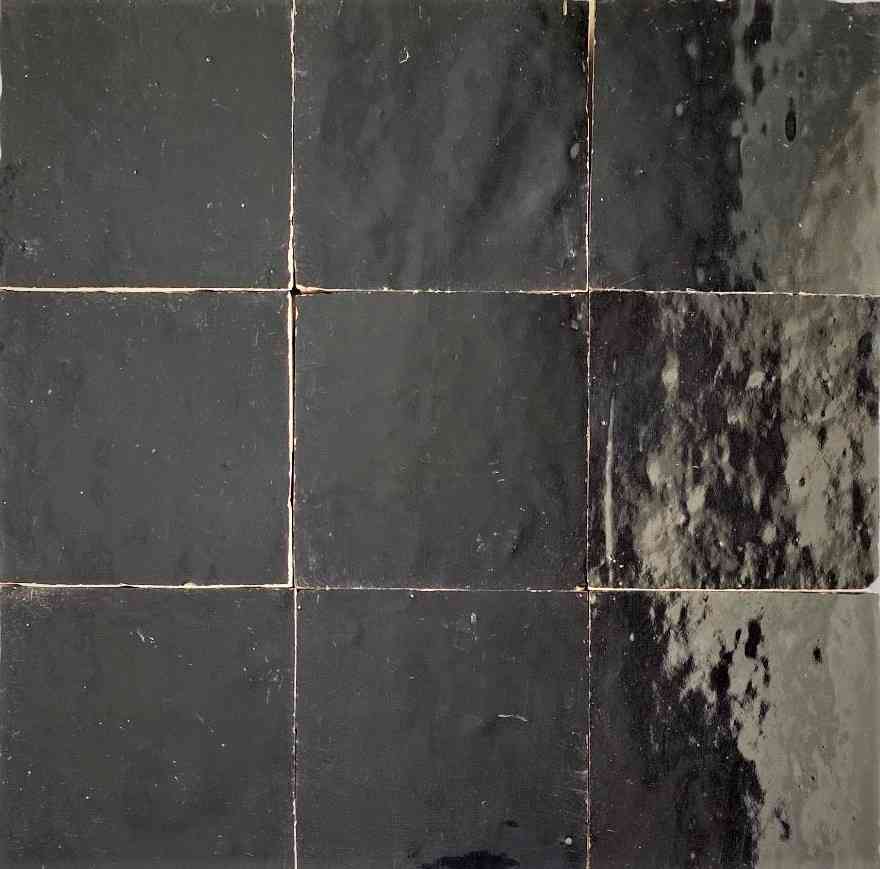 4x4 Black Zellige