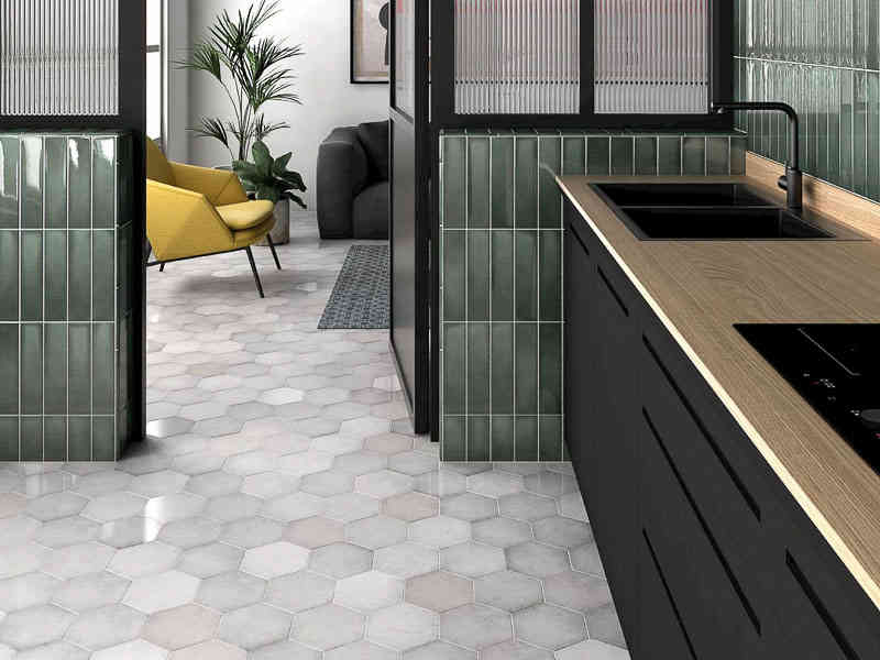 Local Tile + Co Equipe Hexagon Heritage Snow