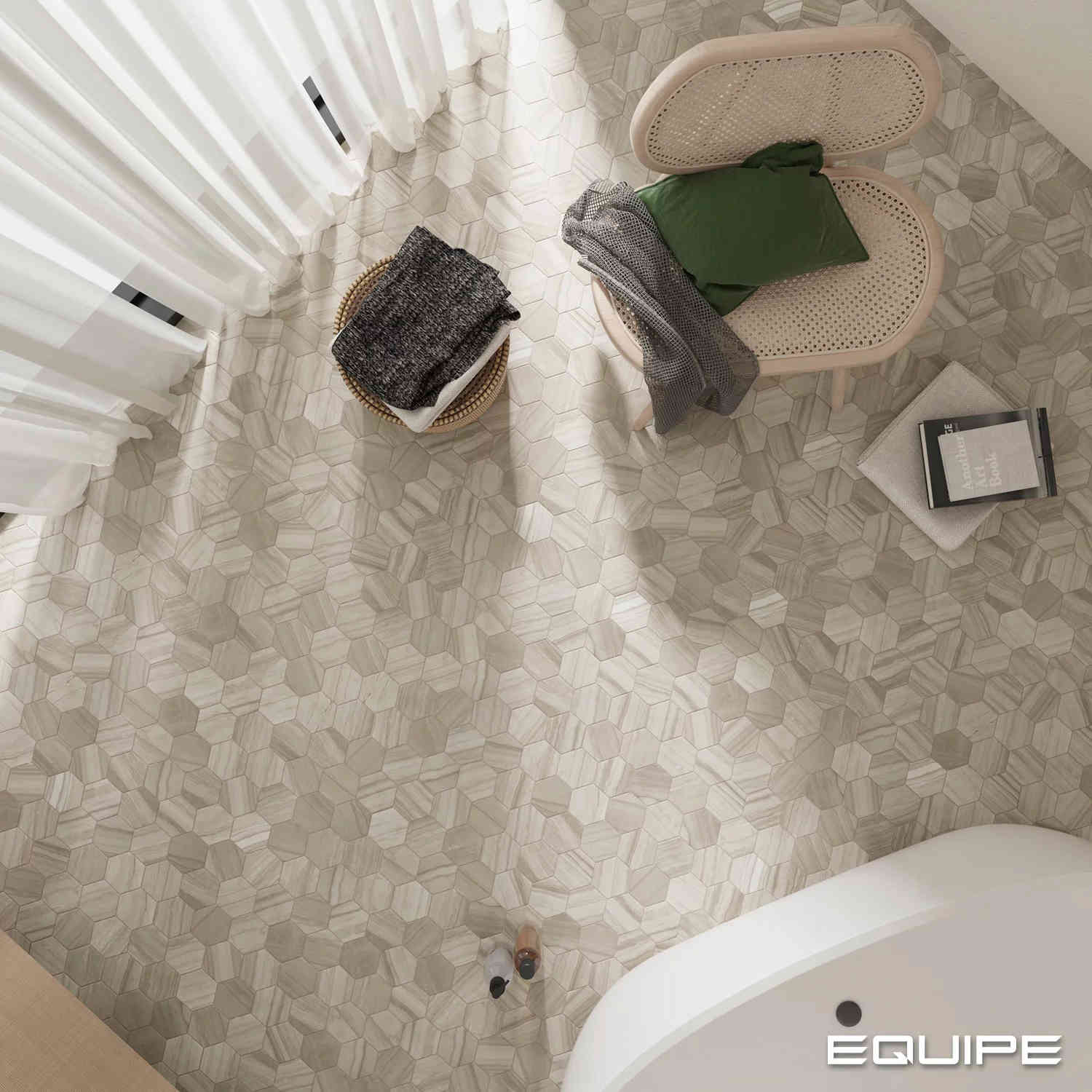 Lithos Beige Cenital Bath Floor