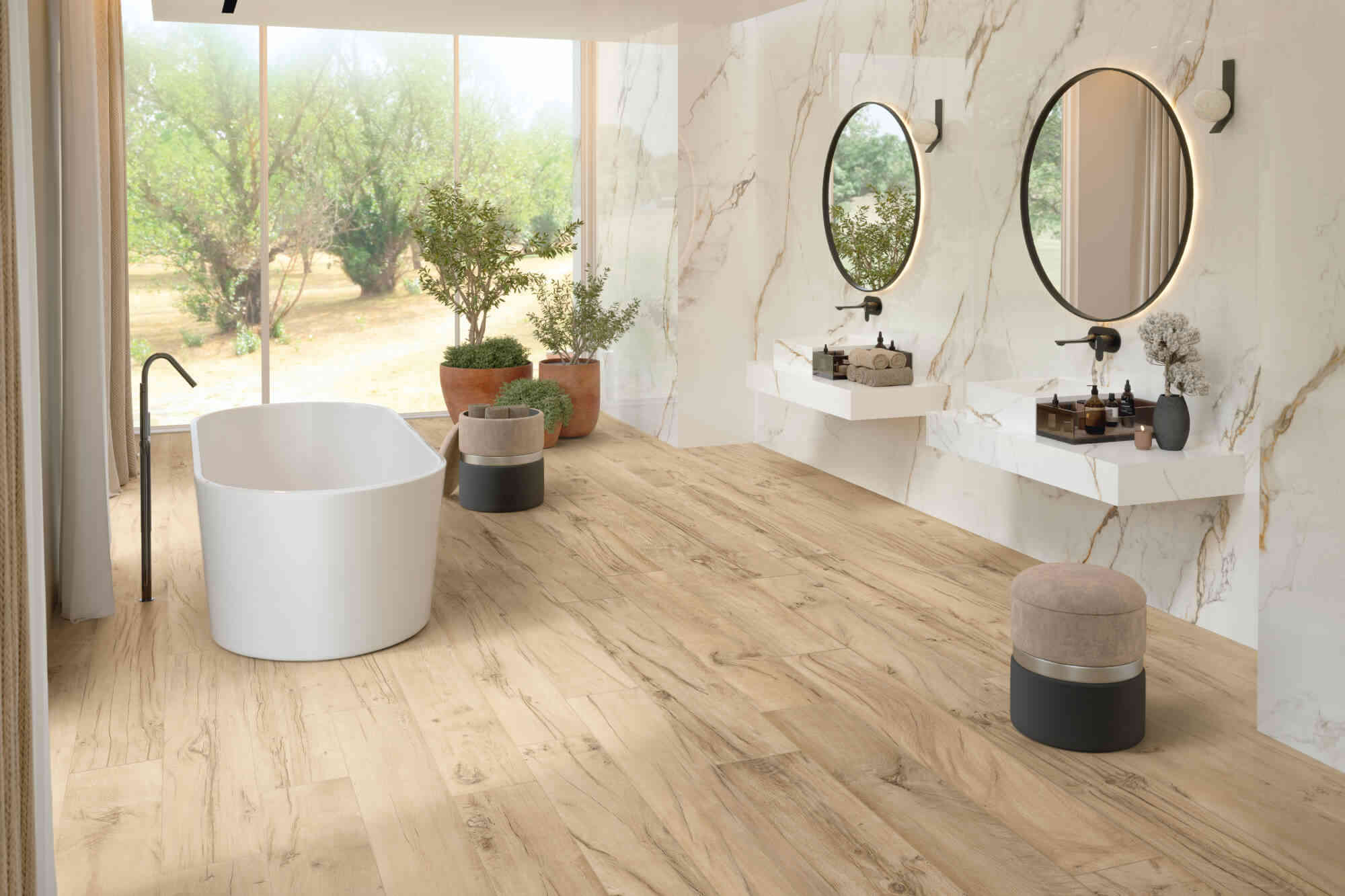 Provenza’s Revival Series In The Colour Almond Plank Bathroom