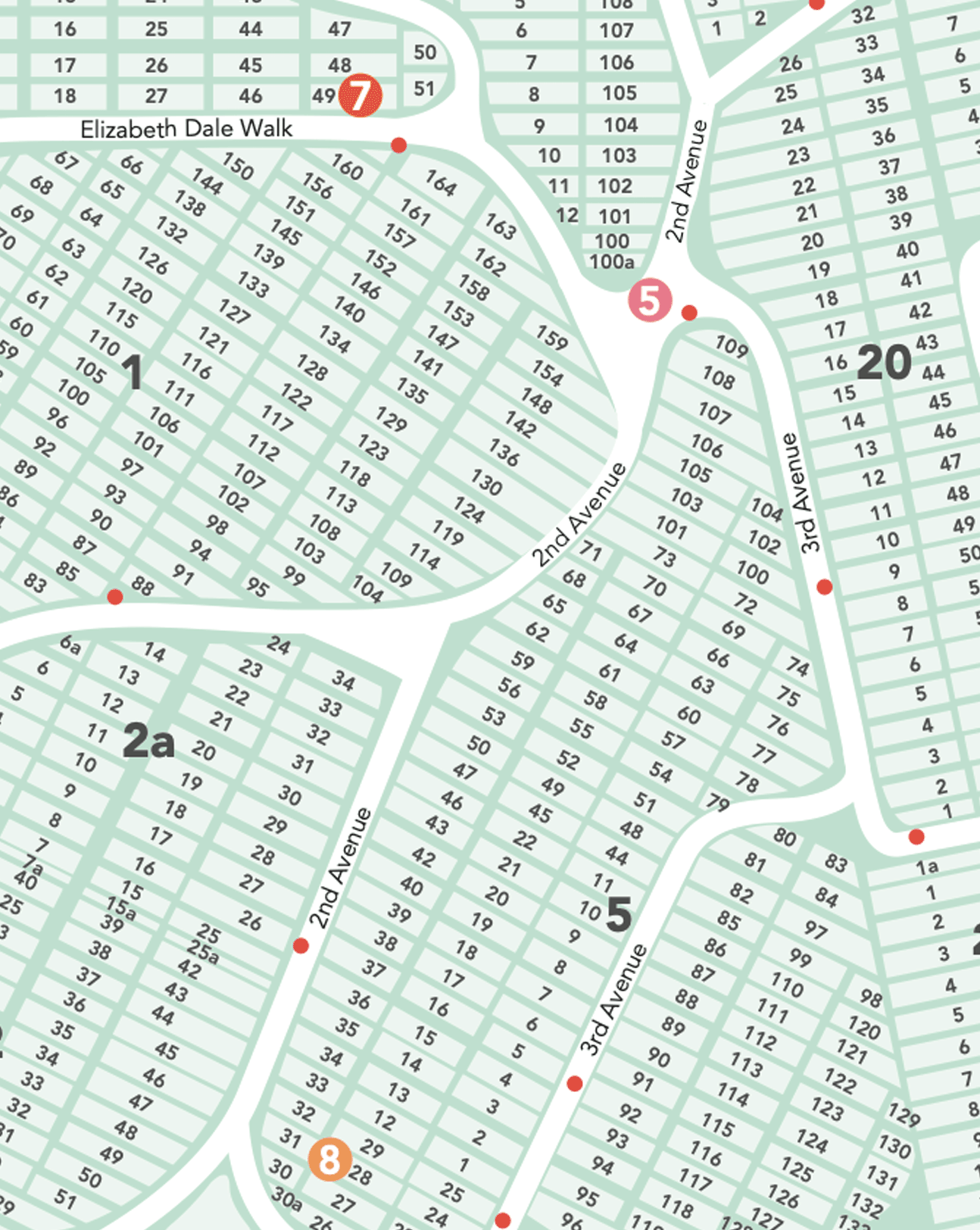 a map of the streets and buildings in downtown