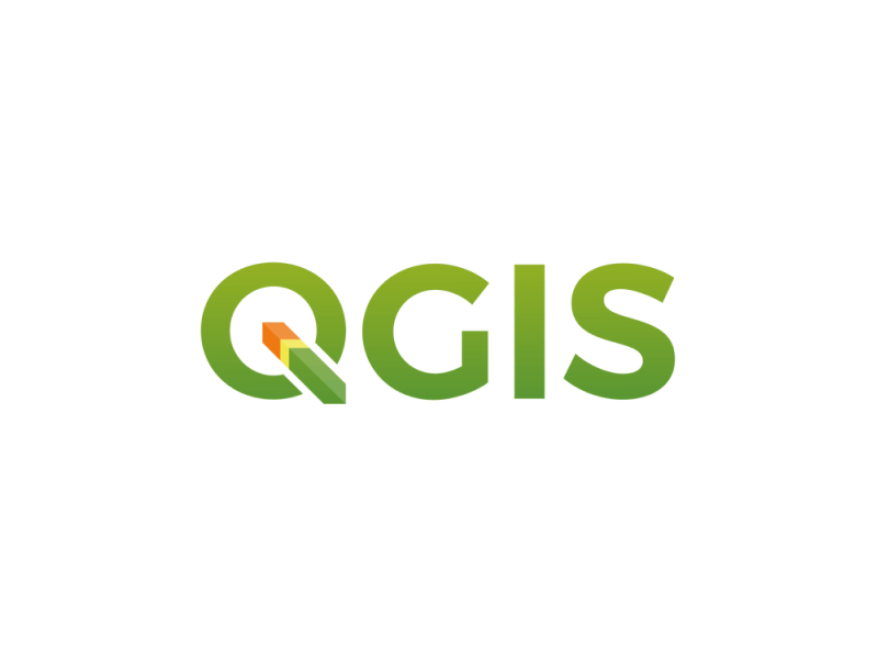 the logo for qgis
