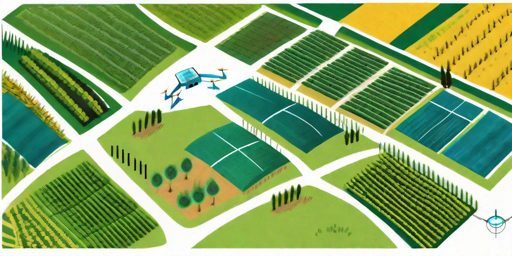 A drone flying over a lush