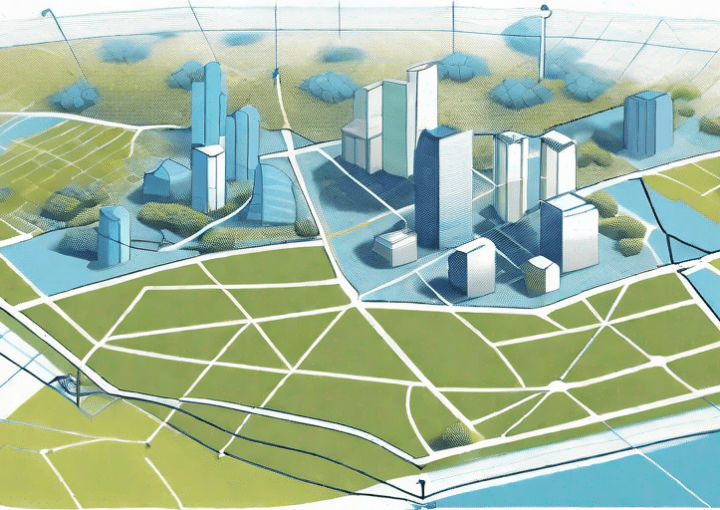 A field site with various geographical features
