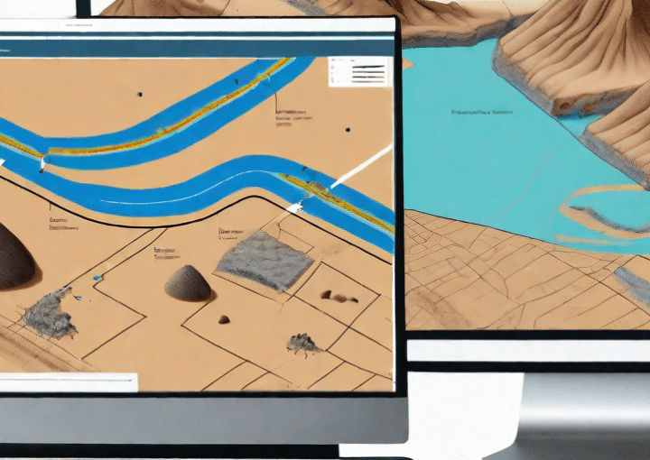 An archaeological site with various unearthed artifacts