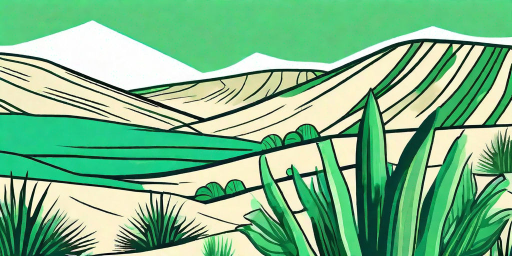 A barren desert gradually transforming into a lush