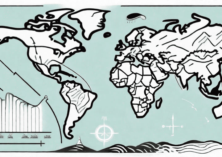 A map highlighting different disaster zones