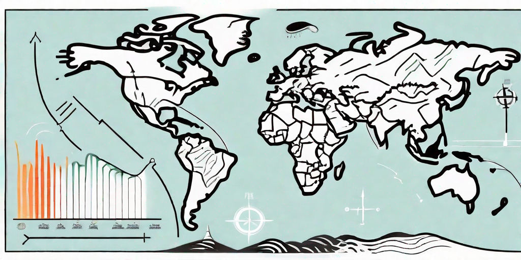 A map highlighting different disaster zones