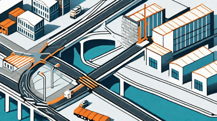 A warehouse strategically placed on a map