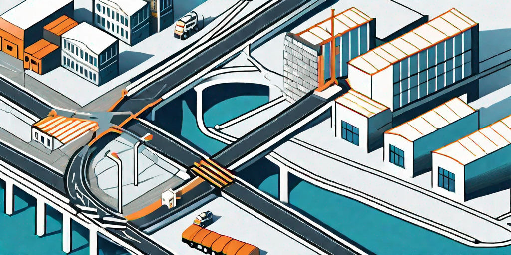 A warehouse strategically placed on a map