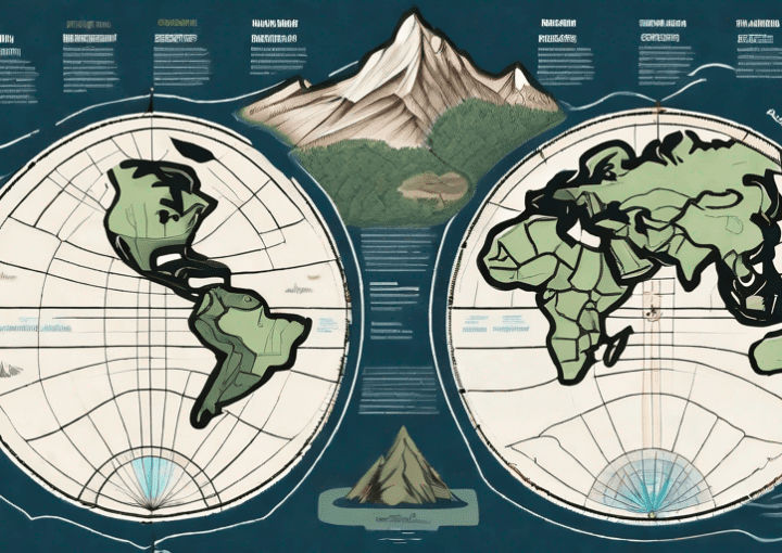 A detailed map spread out