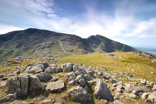 The ridge from Scafell Pike to Scafell.