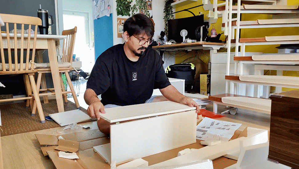 My Awesome Time Building a SONGMICS HOME Toolless Bookcase and Bedside Table