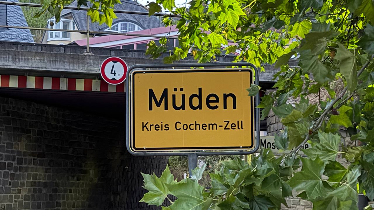Müden village sign — Müden, Kreis Cochem-Zell