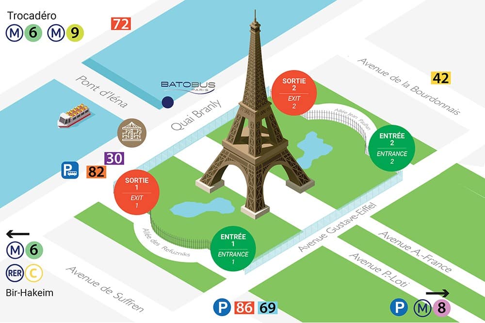 Plan Acces Eiffel Tower 2