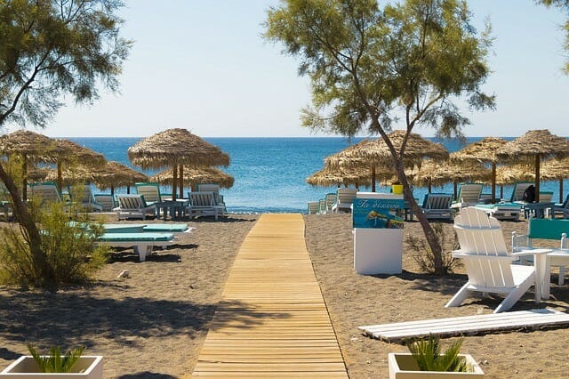 Santorini Beach Swim Chasing Whereabouts