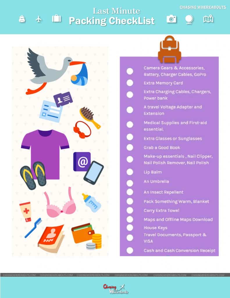 Last Minute Packing Checklist