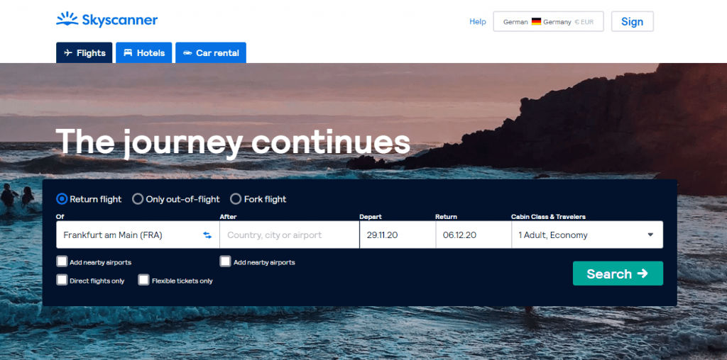 Best Travel Apps For Europe To Save You A Ton Of Time And Money - Skyscanner