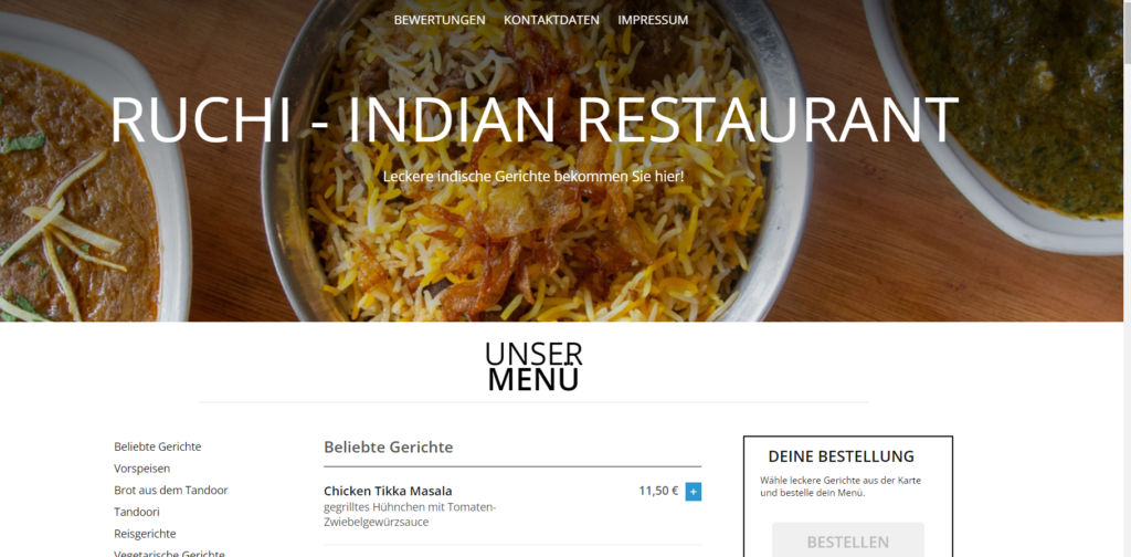 Indian Restaurants in Frankfurt Germany - Ruchi Restaurant