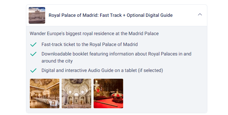 Madrid Pass Royal Palace of Madrid