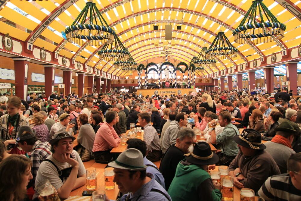 Beer Tent In Oktoberfest