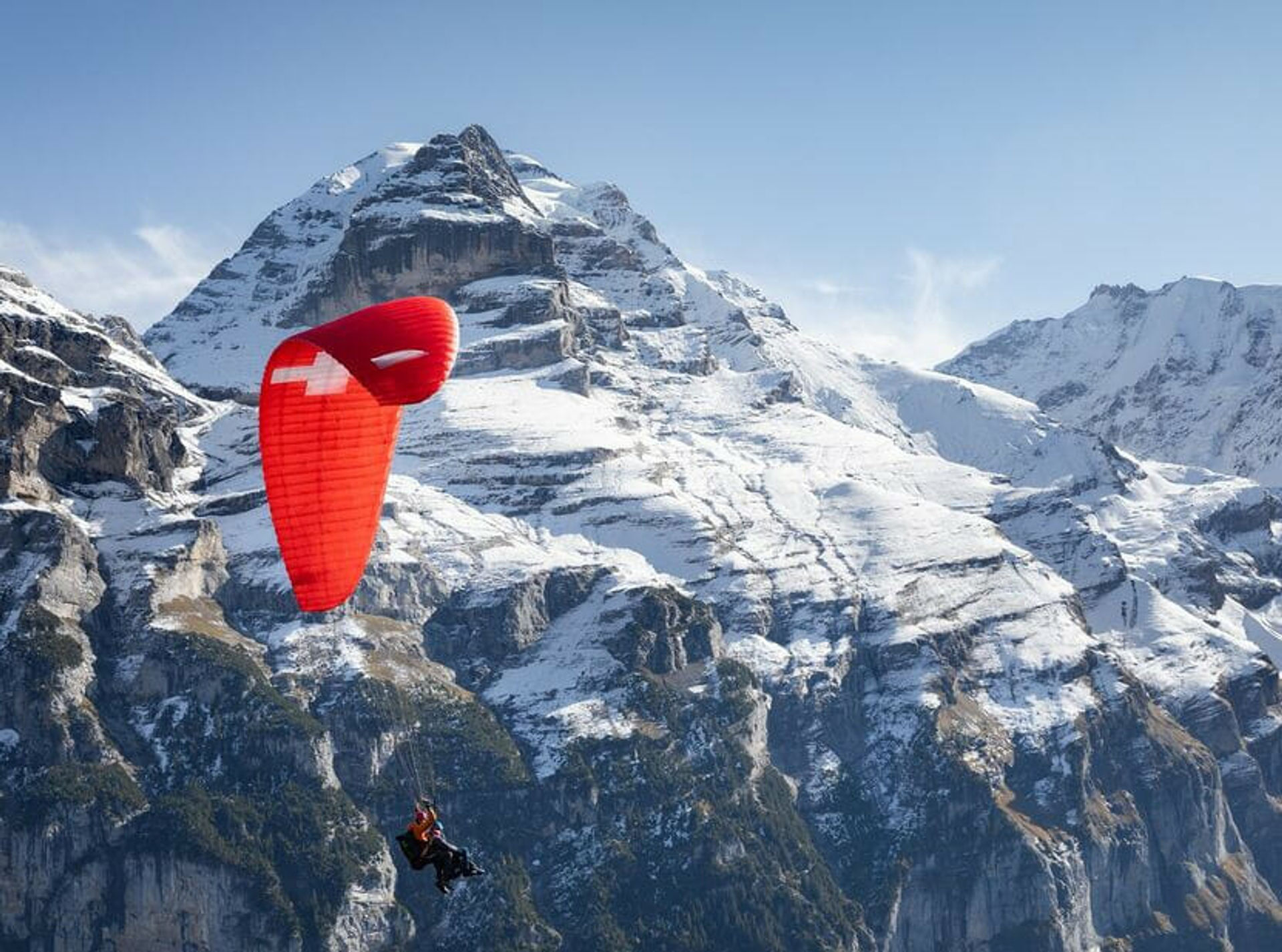 Paragliding in Lauterbrunnen Switzerland ( Best View of Alps )