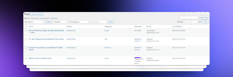 My First WordPress Plugin: Sortable Modified Date - How I coded and tested the Sortabel Modified ...