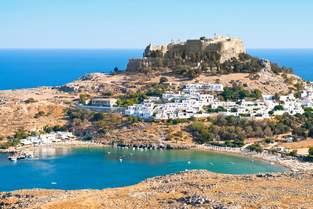 Acropolis In The Ancient Greek Town Lindos