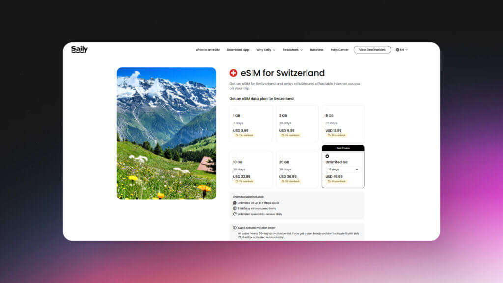 My Experience with Saily eSIM in Switzerland – Honest Review & Insights - Saily Price and Plans