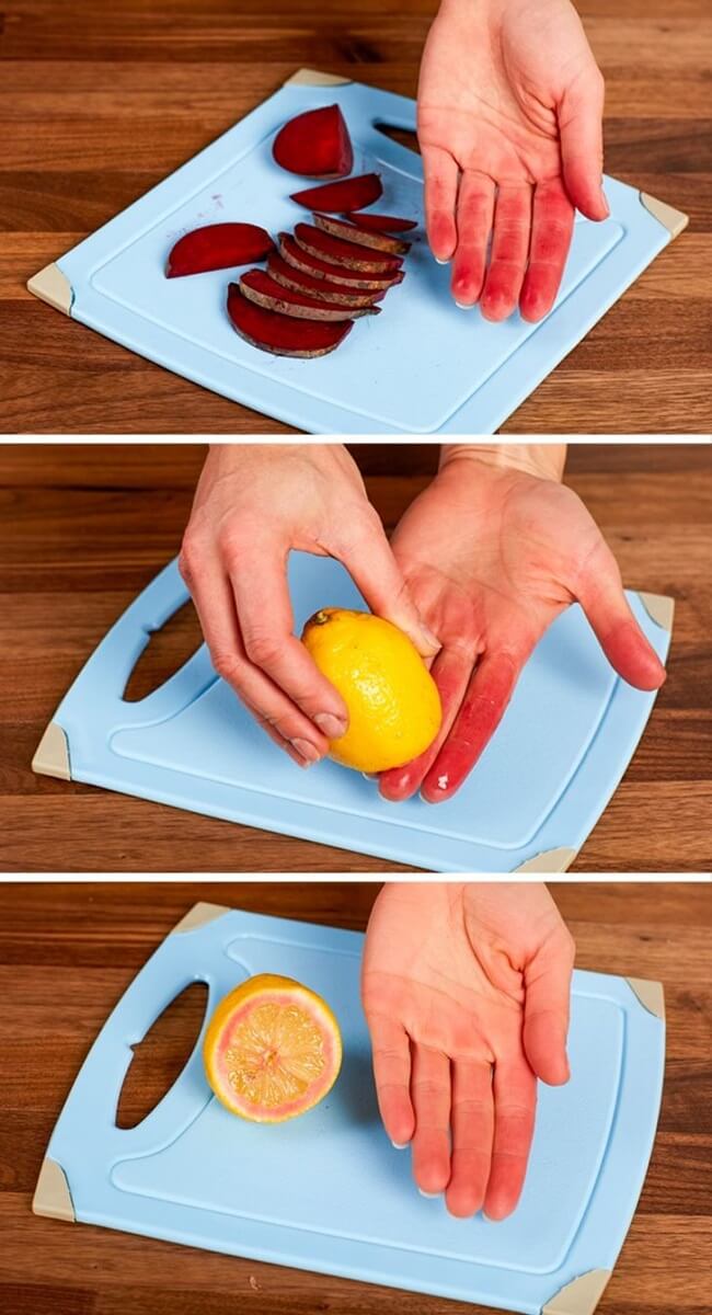 limonla elleri ovmak