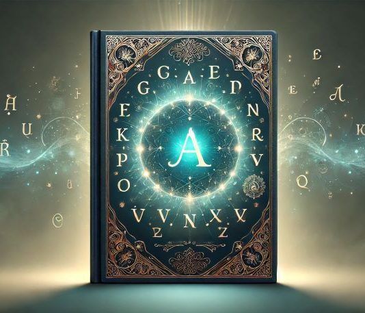 üzerinde harfler olan kitap mistik