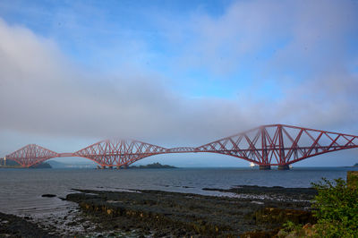 Firth of Forth Rail Bridge in fog