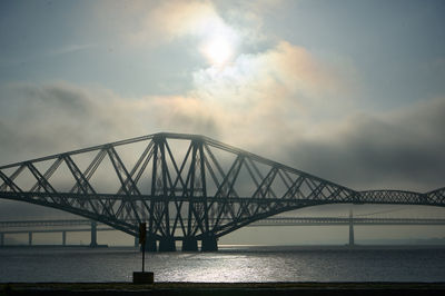 Firth of Forth Rail Bridge in fog