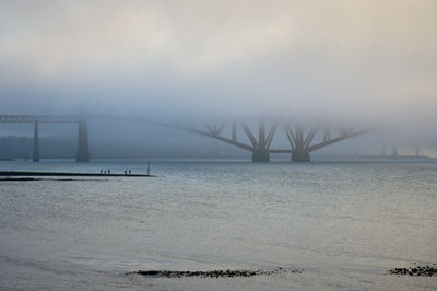 Firth of Forth Rail Bridge in fog