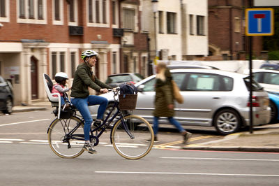 Person Human Bicycle Vehicle Transportation Car