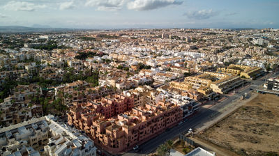 An aerial view of a Spanish town