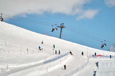 Skiing in Arosa, Swiss Apls, Switzerland