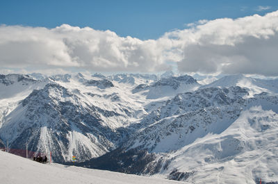 Skiing in Arosa, Swiss Apls, Switzerland