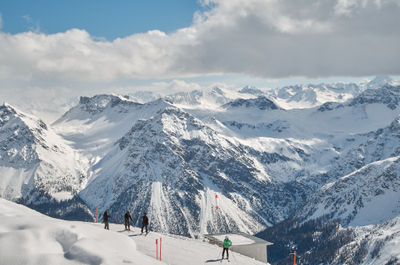 Skiing in Arosa, Swiss Apls, Switzerland